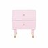 Noptieră DKD Home Decor 52 x 42 x 65 cm Metal Roz deschis Lemn de mango
