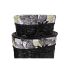 Set de Coșuri DKD Home Decor Negru Multicolor răchită 51 x 37 x 56 cm 5 Piese