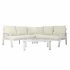 Canapea de Grădină DKD Home Decor Alb Aluminiu Geam 86 cm 212 x 212 x 86 cm  