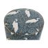 Suport pentru Picioare DKD Home Decor Albastru Alb Verde Lemn Кадифе Pasăre Oriental 35 x 35 x 35 cm (2 Unități)