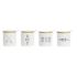 Zaharniță DKD Home Decor Marinar Alb Multicolor Bambus Dolomite 4 Piese 7,5 x 7,5 x 7,5 cm