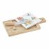 Planșetă pentru Brânzeturi DKD Home Decor Bambus Aluminiu Gresie 21,5 x 11,8 x 1,5 cm (3 Piese)