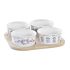 Set de Aperitiv DKD Home Decor Albastru Natural Bambus Gresie Mediterană 19,7 x 19,7 x 1 cm (5 pcs)