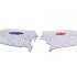 Set de lenjerie de masă DKD Home Decor Albastru Alb Roșu 150 x 150 x 0,5 cm (2 Unități)