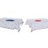 Set de lenjerie de masă DKD Home Decor 150 x 250 x 0,5 cm Roșu Albastru Alb (2 Unități)