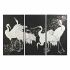 Set de 3 tablouri DKD Home Decor Oriental Stârc (210 x 4 x 140 cm)