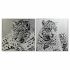 Tablou DKD Home Decor 100 x 2,5 x 100 cm Leopard Colonial (2 Unități)