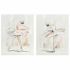 Tablou DKD Home Decor 80 x 3,7 x 100 cm Balerină Romantic (2 Unități)