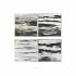 Tablou DKD Home Decor 79 x 2,5 x 79 cm Abstract Modern (4 Piese)