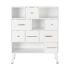 Dulap cu Sertare DKD Home Decor Natural Metal Alb Crem Melamina (76 x 34 x 94 cm)