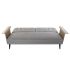 Canapea extensibilă DKD Home Decor Maro Gri Metal Urban 203 x 87 x 81 cm