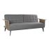 Canapea extensibilă DKD Home Decor Maro Gri Metal Urban 203 x 87 x 81 cm