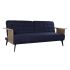 Canapea extensibilă DKD Home Decor Albastru Maro Negru Metal Modern Urban 203 x 87 x 81 cm