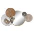 Decorațiune de Perete DKD Home Decor Oglindă Gri Auriu* Metal Teracotă Modern Cercuri (96,5 x 7 x 59 cm)