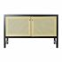 Servantă DKD Home Decor Negru Brad Natural Ratan (120 x 38 x 76 cm)