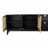 Mobilă TV DKD Home Decor Negru Brad Ratan (160 x 65 x 38 cm)