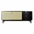 Mobilă TV DKD Home Decor Negru Brad Ratan (160 x 65 x 38 cm)