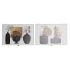 Capace DKD Home Decor Vază Lemn MDF 2 Unități 46,5 x 6 x 31,5 cm