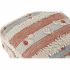 Puff DKD Home Decor Alb Portocaliu Dungi Boho 60 x 60 x 25 cm (2 Unități)