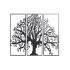 Decorațiune de Perete DKD Home Decor 3 Piese Negru Copac Metal (105 x 1,3 x 91 cm)