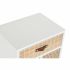 Noptieră DKD Home Decor Natural Alb Cauciuc Castaniu Lemn de paulownia 40 x 30 x 48 cm