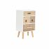 Noptieră DKD Home Decor Natural Alb Cauciuc Castaniu Lemn de paulownia 40 x 30 x 48 cm