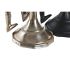 Candelabru DKD Home Decor 12 x 10 x 27 cm Șampanie Negru Aluminiu Modern (2 Unități)
