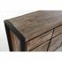 Servantă DKD Home Decor Natural Negru Metal Salcâm (140 x 40 x 85 cm)
