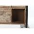 Servantă DKD Home Decor Natural Negru Metal Salcâm (140 x 40 x 85 cm)