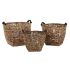 Set de Coșuri DKD Home Decor Lemn Colonial Fibră (46 x 46 x 40 cm)