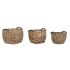 Set de Coșuri DKD Home Decor Lemn Colonial Fibră (46 x 46 x 40 cm)