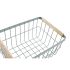 Coș din Sârmă DKD Home Decor Verde Bej Metal Pin Vintage 30,5 x 20 x 14,5 cm (2 Unități)