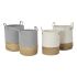 Set de Coșuri DKD Home Decor 40 x 40 x 52 cm Fibră naturală Boho (2 Unități)