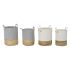 Set de Coșuri DKD Home Decor 40 x 40 x 52 cm Fibră naturală Boho (2 Unități)