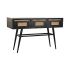 Consolă DKD Home Decor Natural Negru Ratan Lemn de mango (125 x 40 x 76 cm)