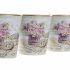 Set de ghivece DKD Home Decor Bej Roz PVC Aluminiu Shabby Chic 38 x 12 x 14 cm (3 Piese)