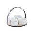 Set de Aperitiv DKD Home Decor Alb/Negru Metal Bambus Gresie Loft 5 Piese 20 x 20 x 14 cm