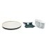 Set de Aperitiv DKD Home Decor Lemn 22 x 22 x 1 cm Frunze Verde Gresie