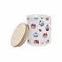 Set de 3 tuburi DKD Home Decor Natural Alb Multicolor Bambus Gresie 10 x 10 x 17 cm Brioșe