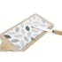 Set de Aperitiv DKD Home Decor Alb/Negru Bambus Gresie Frunze Cottage 3 Piese 33 x 12 x 1 cm (3 piezas)