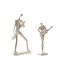 Figură Decorativă DKD Home Decor 21 x 13 x 42 cm 17 x 7,5 x 33 cm Auriu* Muzician (2 Unități)