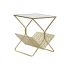 Suport pentru reviste DKD Home Decor Auriu* Metal Oglindă 45 x 45 x 55 cm