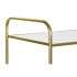 Suport pentru reviste DKD Home Decor Oglindă Auriu* Metal (76 x 35 x 83 cm)