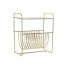 Suport pentru reviste DKD Home Decor Oglindă Auriu* Metal (76 x 35 x 83 cm)