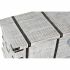 Cufăr DKD Home Decor Metal Alb Lemn de mango (116 x 40 x 45 cm)