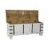 Cufăr DKD Home Decor Metal Alb Lemn de mango (116 x 40 x 45 cm)