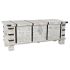 Cufăr DKD Home Decor Metal Alb Lemn de mango (116 x 40 x 45 cm)