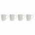 Set de 4 Căni tip Halbă DKD Home Decor Alb Natural Lemn de cauciuc Gresie 300 ml 19 x 13 x 31 cm
