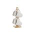 Set de 4 Căni tip Halbă DKD Home Decor Alb Natural Lemn de cauciuc Gresie 300 ml 19 x 13 x 31 cm