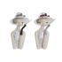 Figură Decorativă DKD Home Decor 18,5 x 15 x 31 cm Femeie Roz Alb (2 Unități)